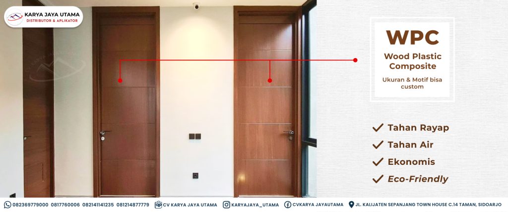 Pintu WPC (Wood Plastic Composite) untuk Bangunan Hotel