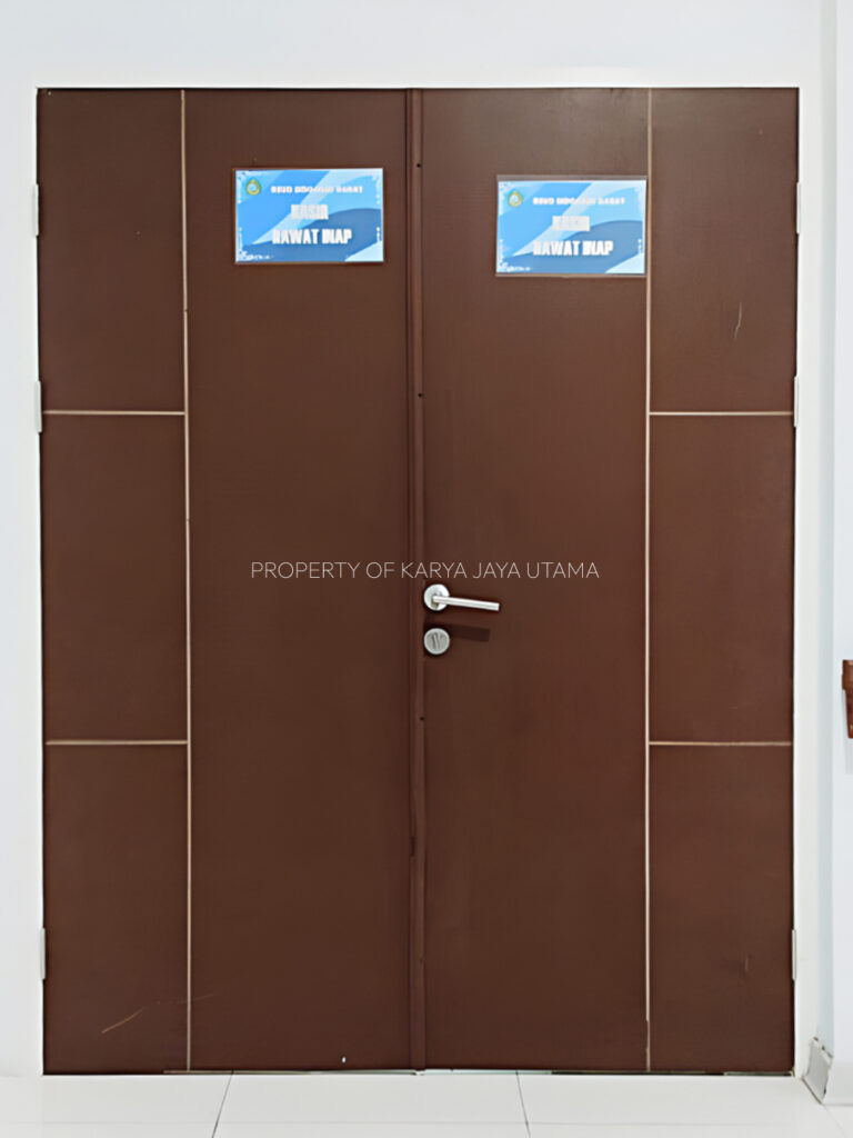 Pintu WPC Duma kupu tarung untuk proyek RSUD Sidoarjo Barat